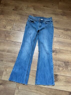 Brandy Melville Blue Cropped Flare Jeans